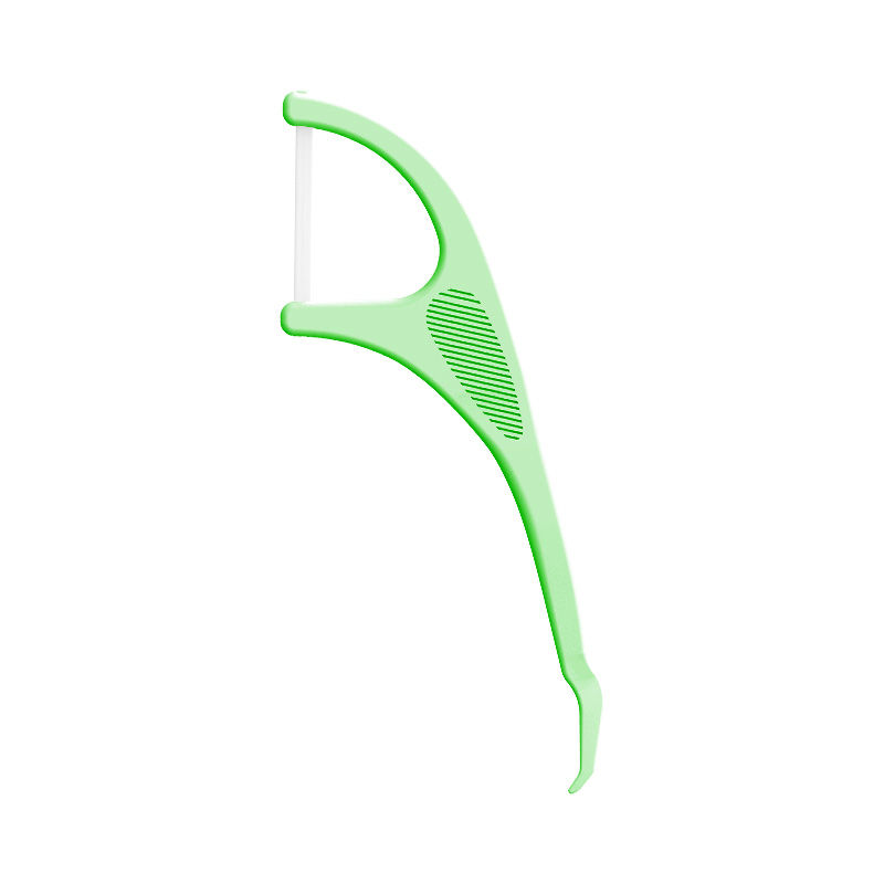 Dearadh Ortadóntach Ilfheidhmeach In-athchúrsáilte Próifíl caol Pioc Floss Fiaclóireachta Clasaiceach HIPS